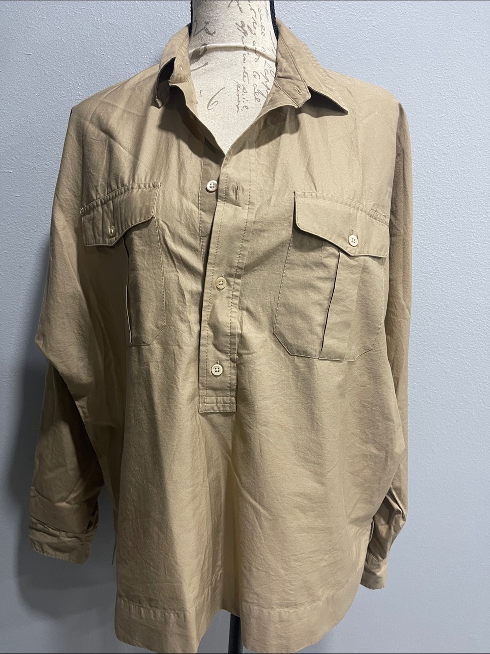 Polo Ralph Lauren Casual Button-Front Utility Shirt Jacket - Beige